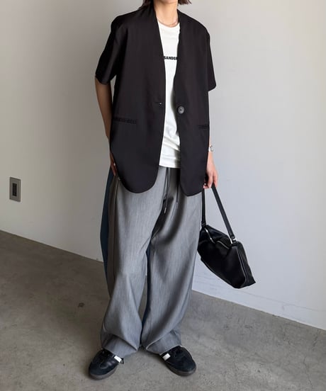 v-collar short sleeve jacket (set up対応)