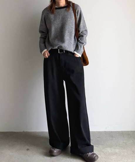 urban straight black denim