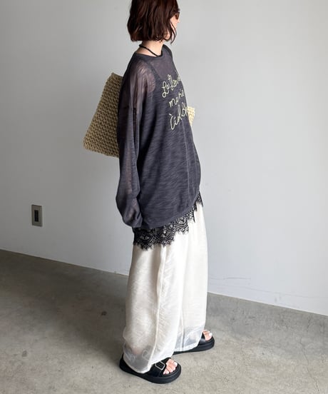 sheer lyocell tuck pants〈new color〉