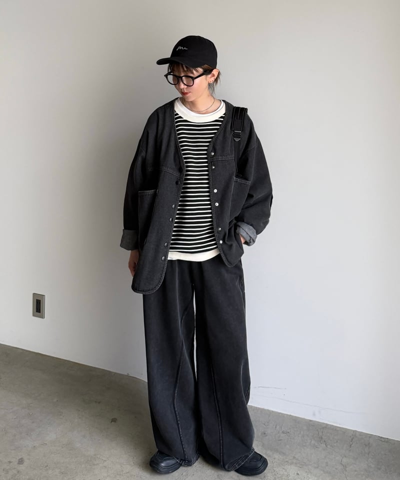 v-collar denim jacket | ARULLE