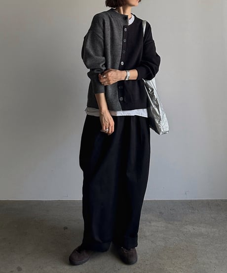three tuck cotton slacks