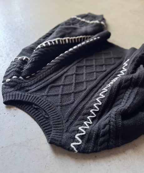 hand stitch cable knit