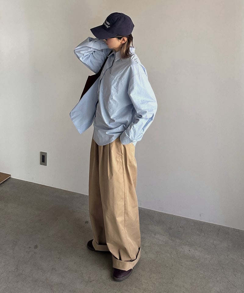 smooth chino wide pants | ARULLE smooth chino wide pants | ARULLE