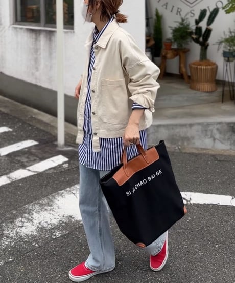 3way canvas logo tote bag