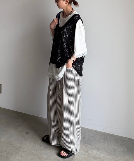 casual stripe pants【一部予約】