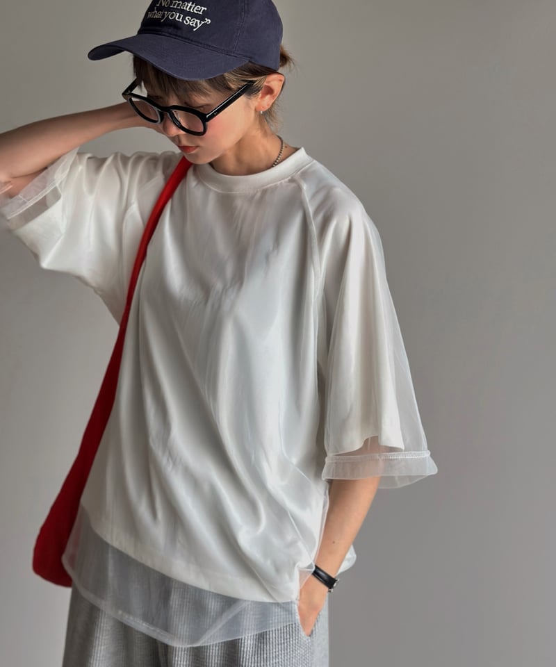 トップス ARULLE tulle docking cut sew tulle docking cut sew | ARULLE