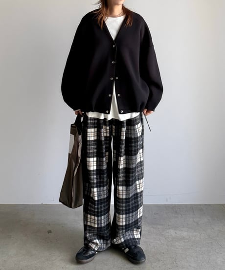 flannel check easy pants