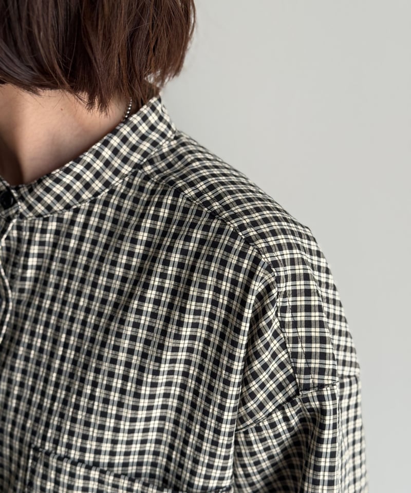 トップス NEIGHBORHOOD CHECK BAND COLLAR SHIRT band collar check shirt | ARULLE