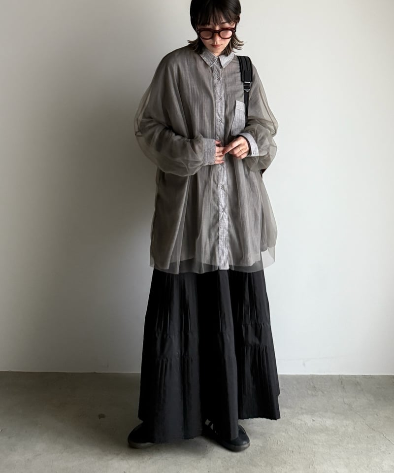 tulle over gauze shirt | ARULLE