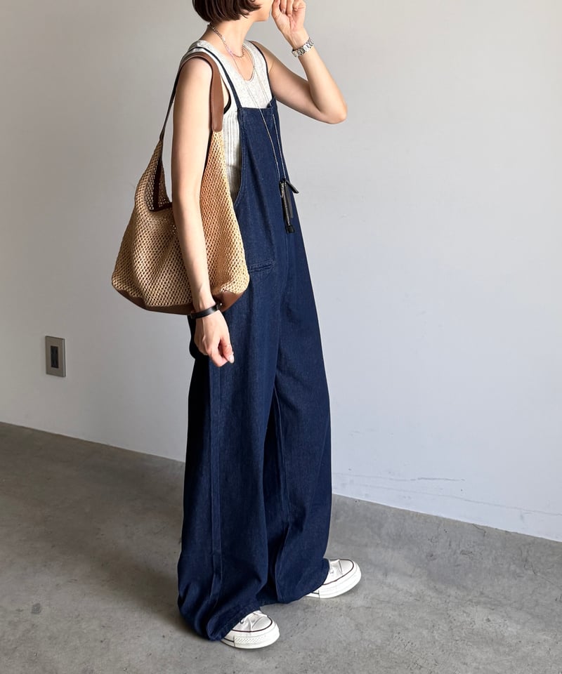 ARULLE ストラップデニムパンツ（デニムサロペット） strap