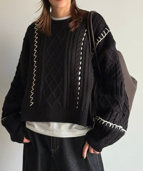 hand stitch cable knit