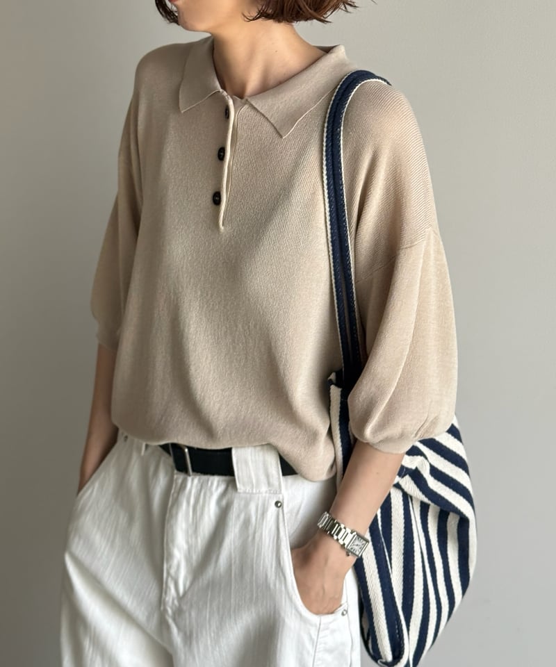 summer knit polo | ARULLE