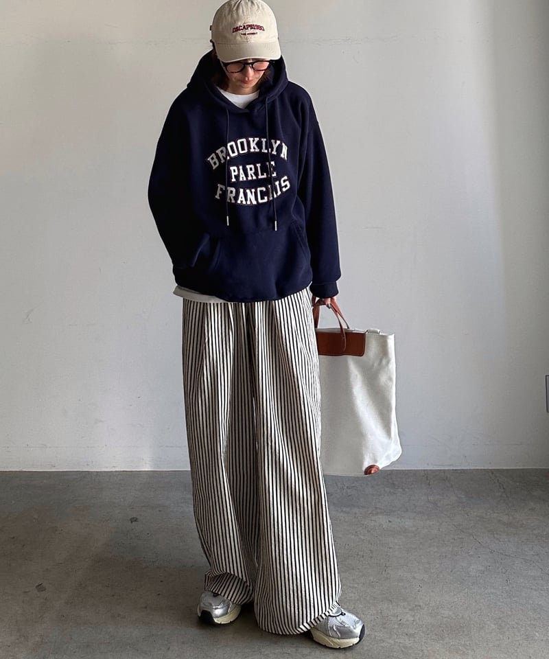 パンツ everyone relax-fit stripe easy pants 64b40b7964b3e57432732feab7b199