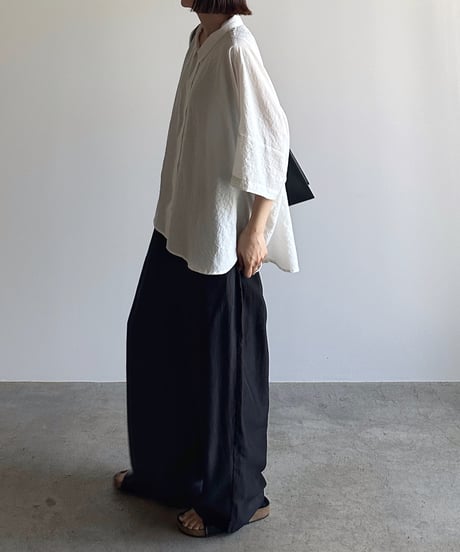 back gather sheer shirt【一部予約】