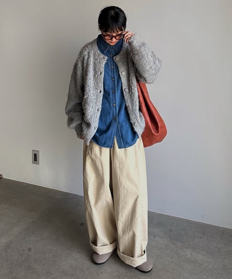 oval relax corduroy pants