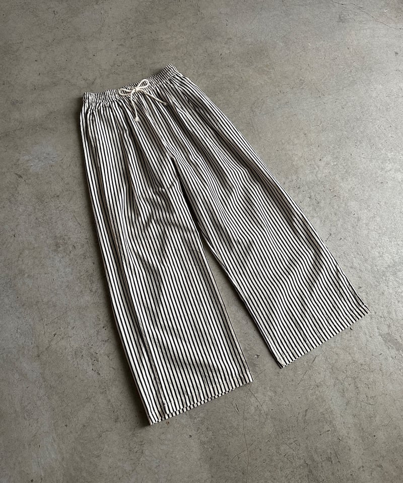 B*B様 W167 wjk stripe easy trousers グレー X wjk - W167 wjk stripe easy trousers グレー XLの通販 by