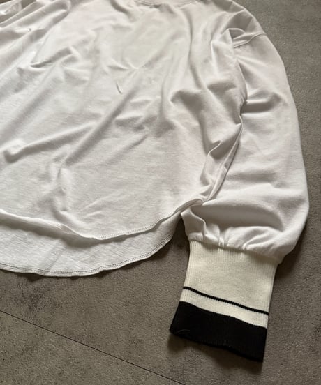 rib color long t-shirt