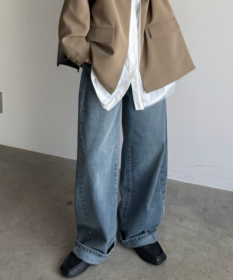 mannish oval denim pants | ARULLE