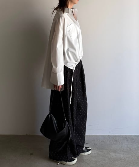 drawst hem skipper shirt