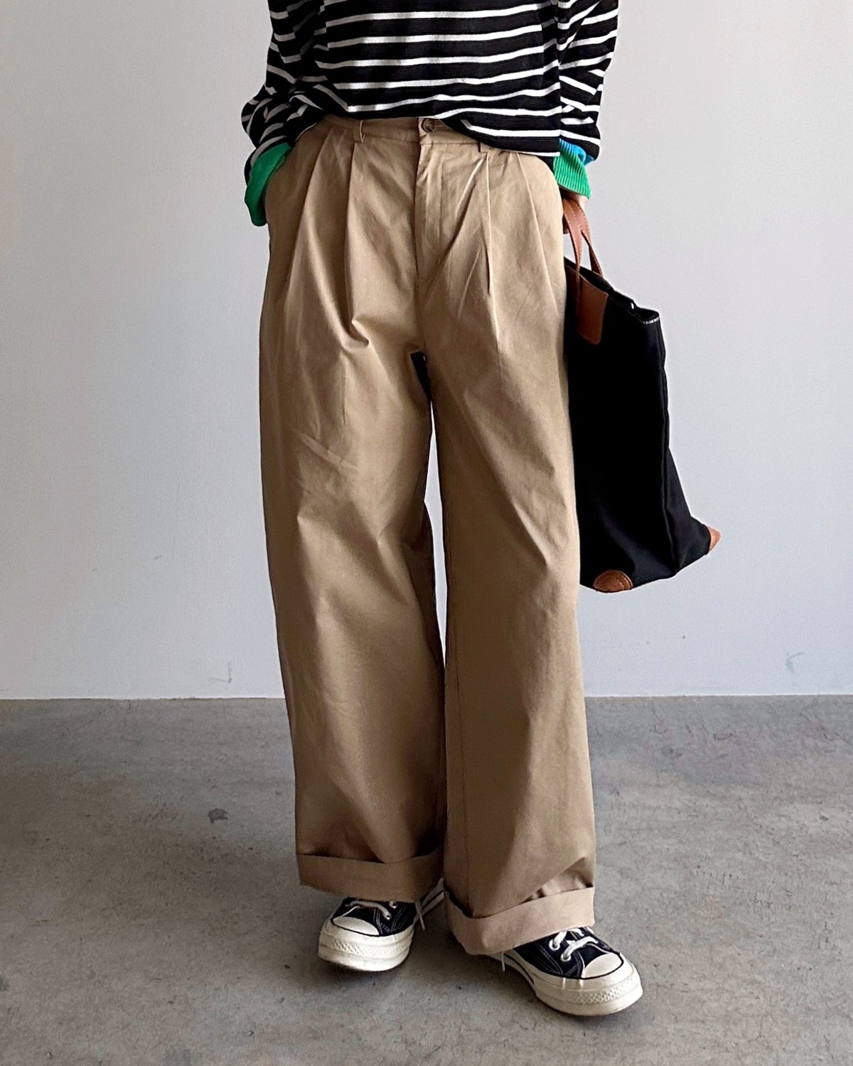 smooth chino wide pants | ARULLE 
