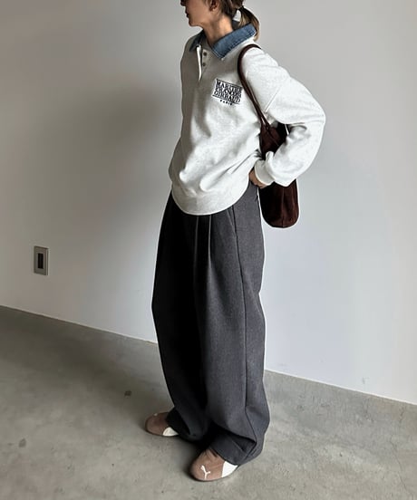 roll up warm slacks〈plain〉