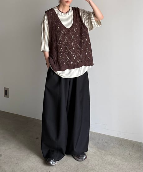 knit lace vest