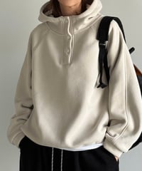 half snap hood sweat