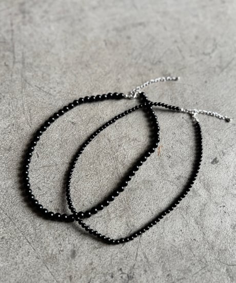 tiny black beads necklace【予約商品】