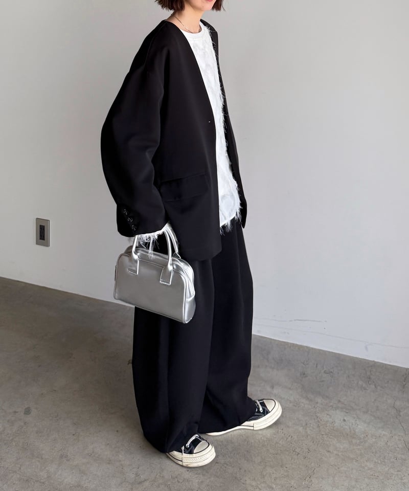 collarless cocoon jacket (set up対応)【予約商品】 | ARULLE