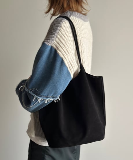 suede tote bag