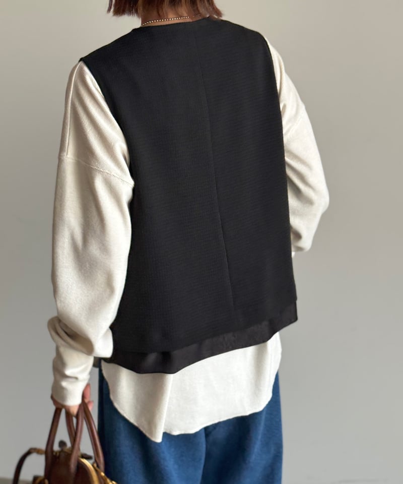 tweed button vest (set up対応) | ARULLE