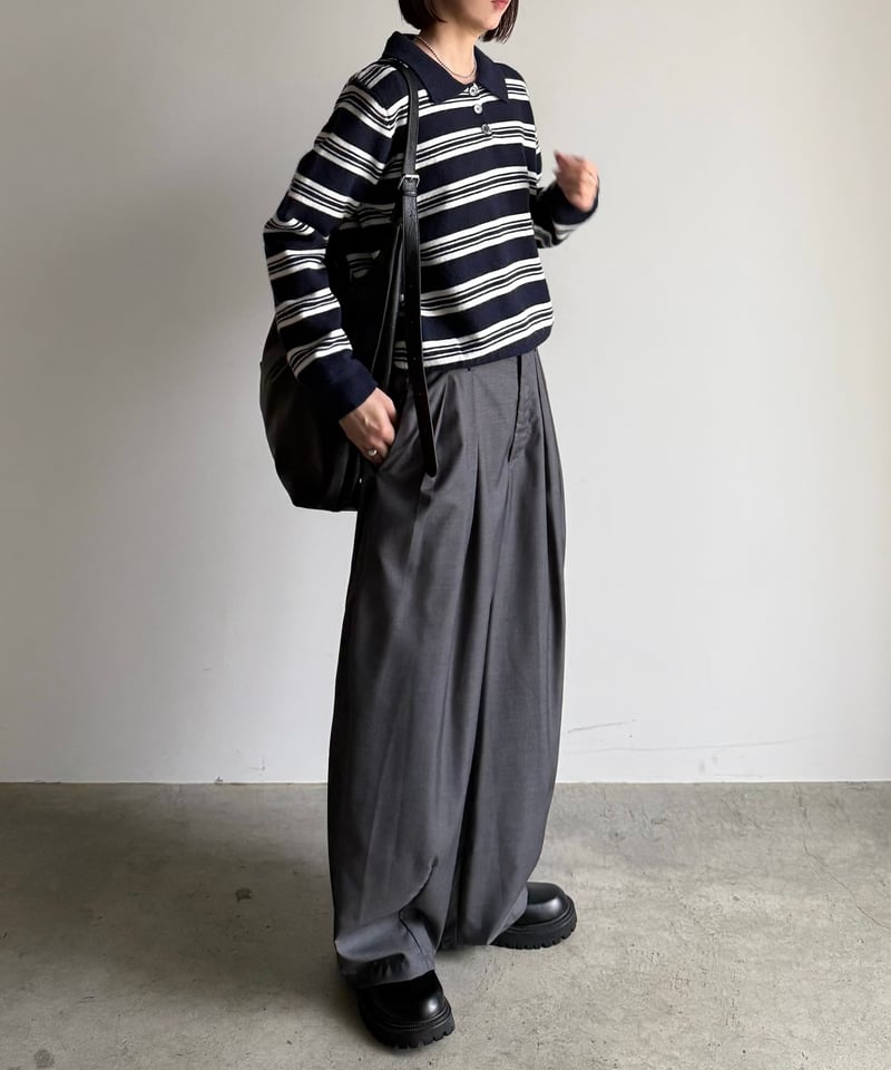 border knit polo | ARULLE