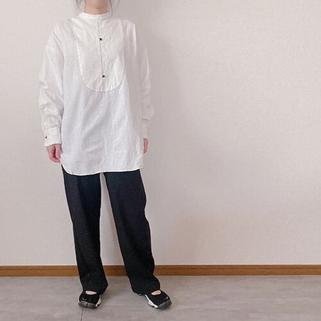 再入荷！リネンタッチ　タックストレートパンツ(4カラー)　01-pnt-01