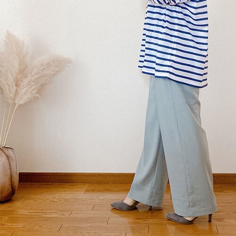 再入荷！リネンタッチ　タックストレートパンツ(4カラー)　01-pnt-01