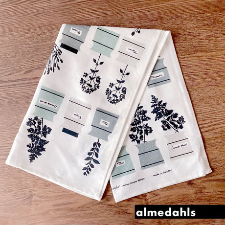 almedahls/アルメダールス　キッチンタオル　ハーブポット　グレー【メール便アイテム】