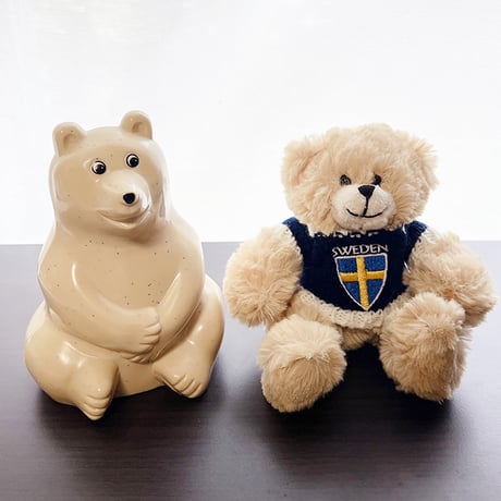 【NORDIC SOUVENIR】テディベア・スウェーデンロゴセーター13cm