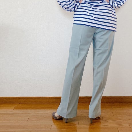 再入荷！リネンタッチ　タックストレートパンツ(4カラー)　01-pnt-01