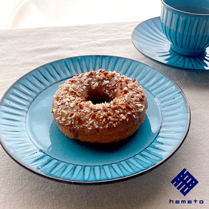 浜陶【波佐見焼】BLUE彫 フルーツ皿 平皿 取り皿 | Flow