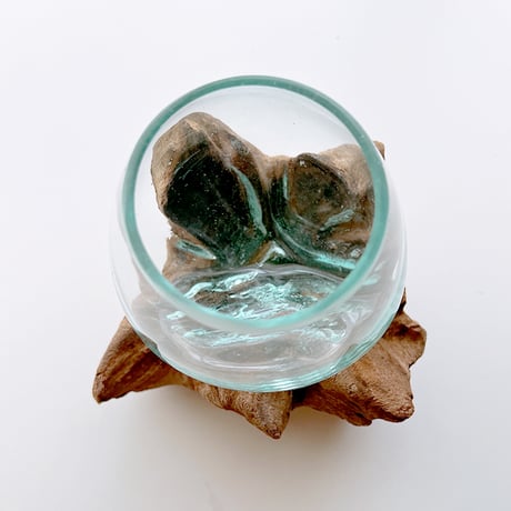 CRAFT GLASS WOOD　流木ガラスオブジェ 12 L ハンドメイドガラス1点もの