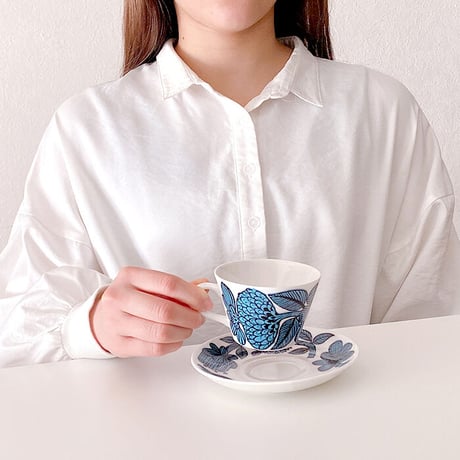 GUSTAFSBERG/グスタフスベリ / リンドベリ　 BLUE ASTER　コーヒーカップ＆ソーサー