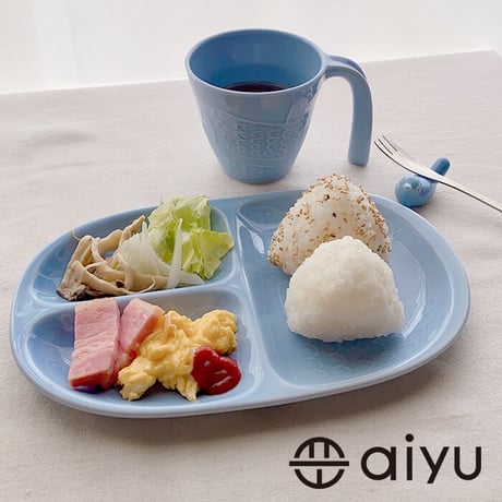 【波佐見焼】aiyu（アイユー）bird  ミディプレート　ブルー