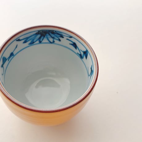 【波佐見焼】西海陶器　黄交趾 盃　酒器/おちょこ