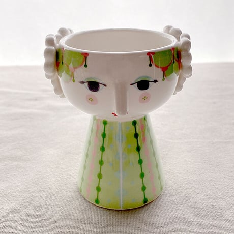 Bjørn Wiinblad/ビヨン・ヴィンブラッド　 エヴァ キャンドルホルダー/ライトグリーン　フラワーベース/花瓶/フラワースタンド