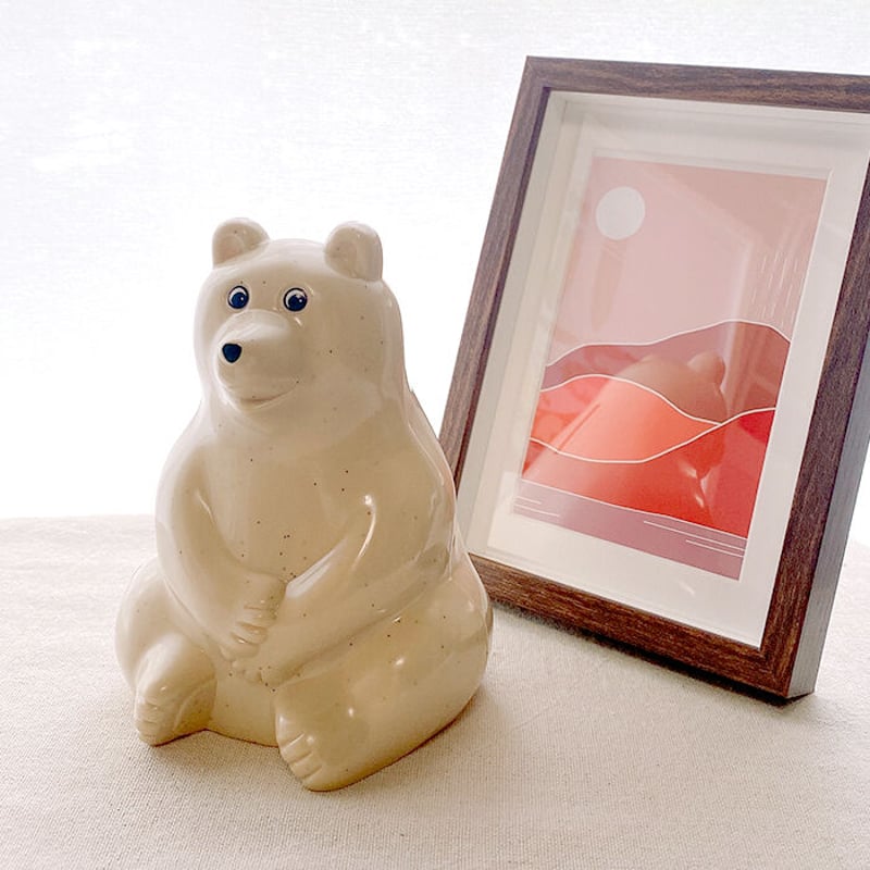 しろくまさんの襟　/  しろくま貯金箱　ミナペルホネン しろくまさんの襟 / しろくま貯金箱 ミナペルホネン しろくま