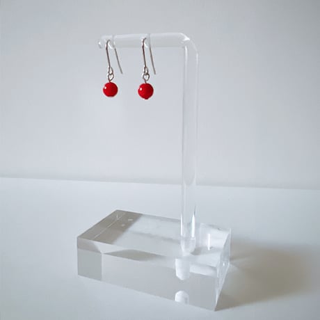 Flow accessories  コーラルシルバーピアス/イヤリング【メール便アイテム】