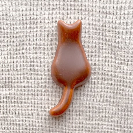 【波佐見焼】西海陶器 ネコ箸置　茶　箸置き はしおき カトラリーレスト【メール便アイテム】