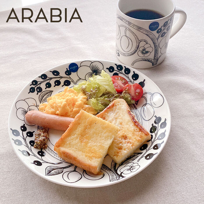 【新品、未使用】ALABIA アラビア ブラック パラティッシ  21㎝ 6枚北欧暮らしの道具店