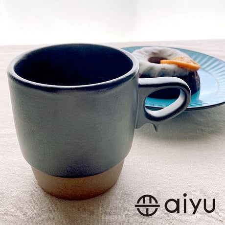 【波佐見焼】aiyu（アイユー）KIRITORU IRON 　マグ 　ブラック