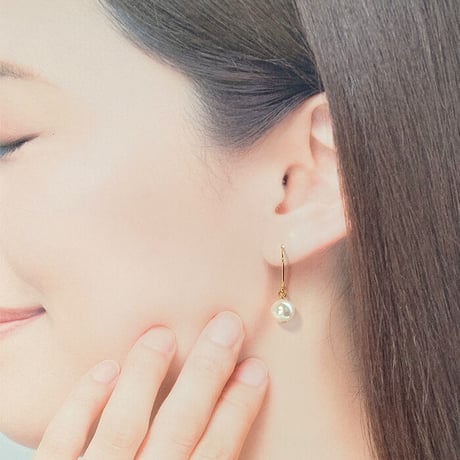 Flow accessories 1粒淡水パール(M) ピアス/イヤリング【メール便アイテム】