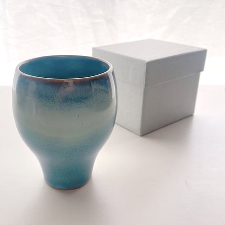 【波佐見焼】西海陶器　たわみカップ　碧海　酒器/フリーカップ